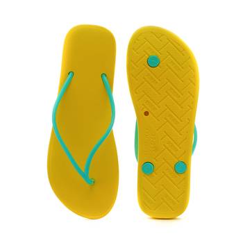 TRENDS & TRADES Yellow Flip Flops For Women 5