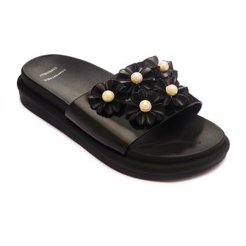 TRENDS & TRADES Black Slide Sandal For Women 1