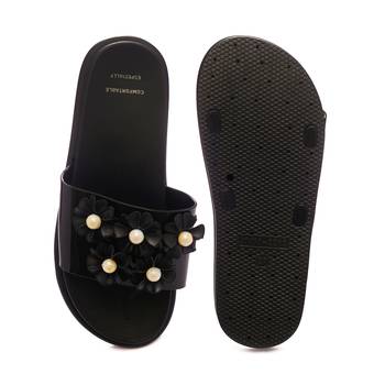 TRENDS & TRADES Black Slide Sandal For Women 5