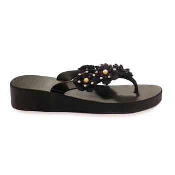 TRENDS & TRADES Black Thong Flip Flops For Women 2