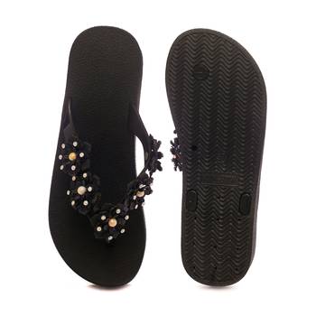 TRENDS & TRADES Black Thong Flip Flops For Women 5