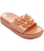 TRENDS & TRADES Peach Slide Sandal For Women