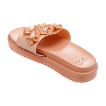 TRENDS & TRADES Peach Slide Sandal For Women 4