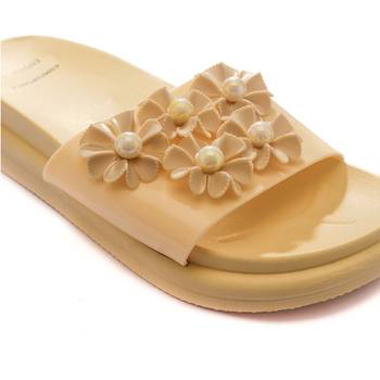 TRENDS & TRADES Golden Slide Sandal For Women 3
