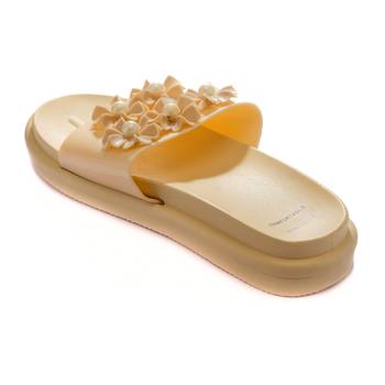 TRENDS & TRADES Golden Slide Sandal For Women 4