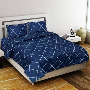 Ridan Multicolour Double Bed Sheet With Pillow Cover 1
