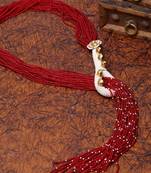 Red pearl necklaces