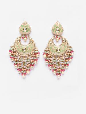 Gold diamond earrings 2