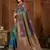 Green woven banarasi saree with blouse