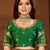 Green woven banarasi saree with blouse