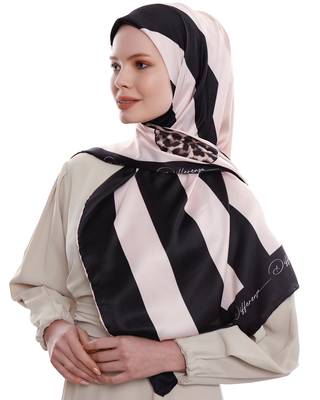 Justkartit Printed Islamic Wear Polka Dot Square Satin Silk Hijab Scarf 1