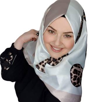 Justkartit Animal Printed Big Jumbo Satin Silk Square Scarf Hijab 2