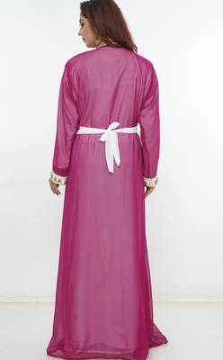 Multicolor embroidered georgette islamic-kaftans 2