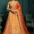 Women's Orange Silk Sequin Embroidered Lehenga Choli