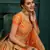 Women's Orange Silk Sequin Embroidered Lehenga Choli