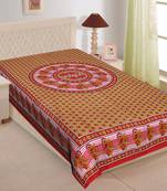Grush 100% Cotton Jaipuri Print Single Bedsheet
