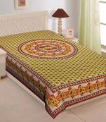 Grush 100% Cotton Jaipuri Print Single Bedsheet