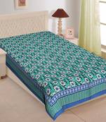Grush 100% Cotton Jaipuri Print Single Bedsheet