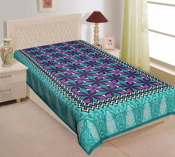 Grush 100% Cotton Jaipuri Print Single Bedsheet 1