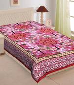 Grush 100% Cotton Jaipuri Print Single Bedsheet