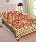 Grush 100% Cotton Jaipuri Print Single Bedsheet