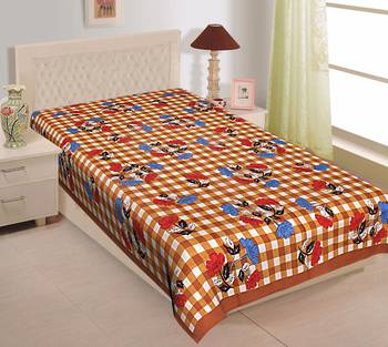 Grush 100% Cotton Jaipuri Print Single Bedsheet 1