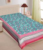Grush 100% Cotton Jaipuri Print Single Bedsheet