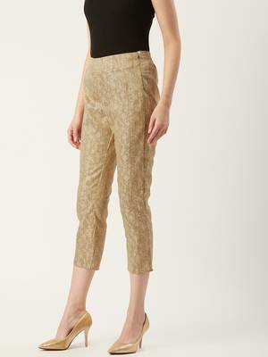 Pinksky Gold plain polyester trousers 3