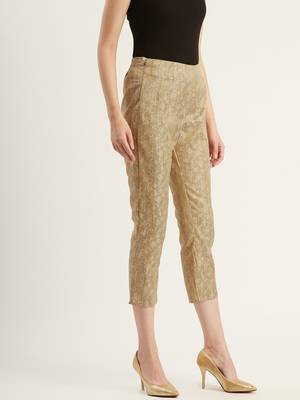 Pinksky Gold plain polyester trousers 4