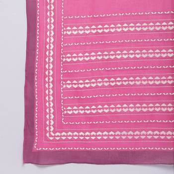 Women'S Floral Print & Embroidered A-Line Cotton White Kurti & Palazzo With Dupatta 8