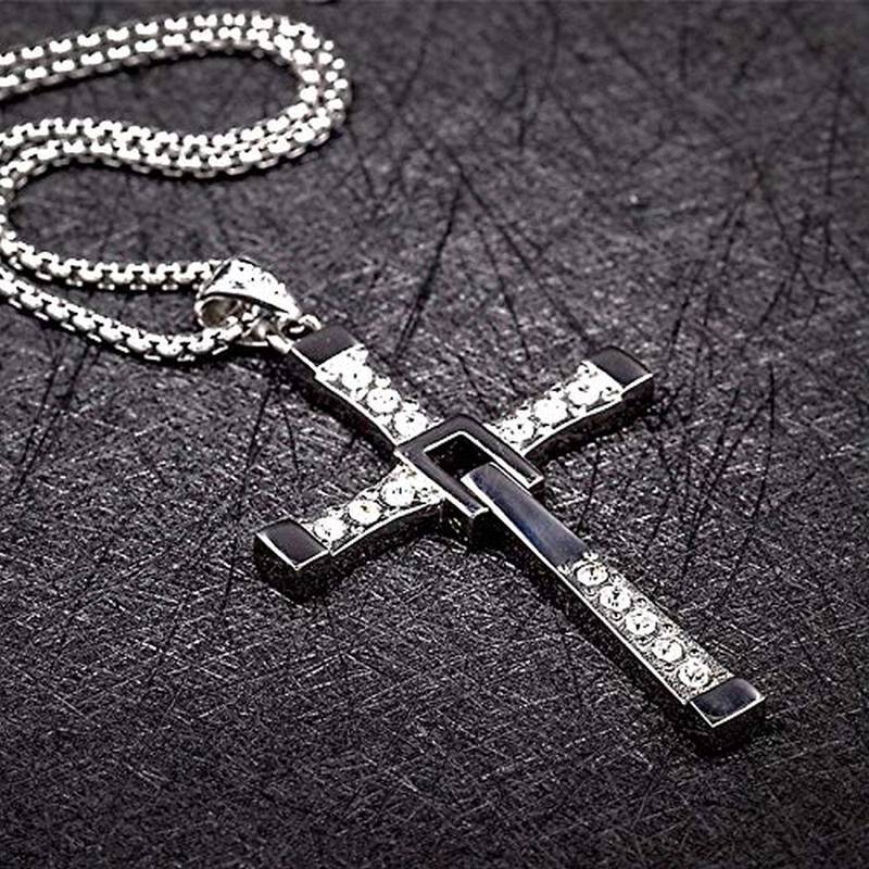 Cross Jesus Fast & Furious Vin Diesel 316L Surgical Stainless Steel Pendant Necklace Chain for Men Boys