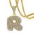 Hip Hop Iced Out Alphabet Initial Letter R 18k Gold Rope 22" Chain Necklace Pendant Women Men Boys Girls