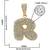 Hip Hop Iced Out Alphabet Initial Letter R 18k Gold Rope 22" Chain Necklace Pendant Women Men Boys Girls