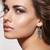 Grey + Black Brass Alien Shape Dangle Earrings for Women