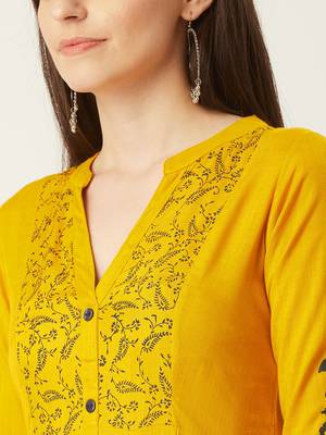 Pinksky Yellow woven viscose rayon maxi-dresses 4