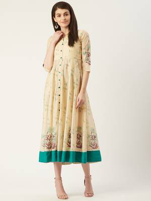 Pinksky Cream woven polyester maxi-dresses 1