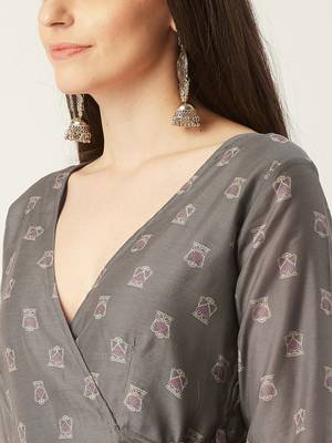 Pinksky Grey woven polyester maxi-dresses 4