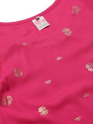 Pink printed polyester party-tops 4