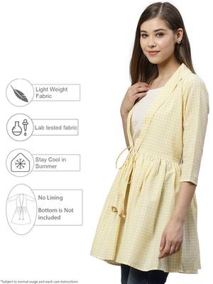 Yellow printed polyester tunics 3