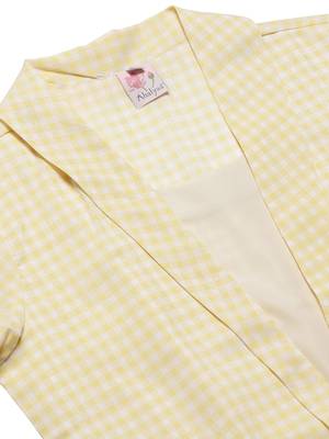 Yellow printed polyester tunics 4