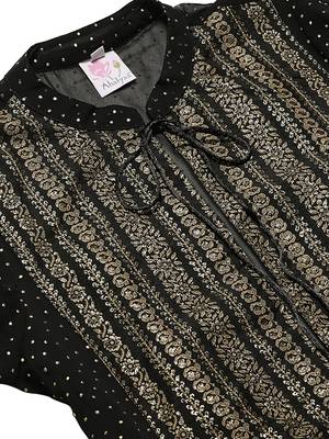 Black printed georgette tunics 4