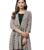 Multicolor printed polyester tunics