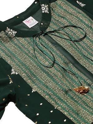 Green printed georgette tunics 4