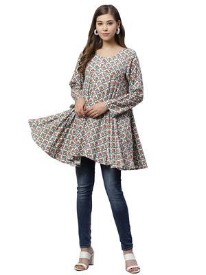 Multicolor printed polyester tunics 1