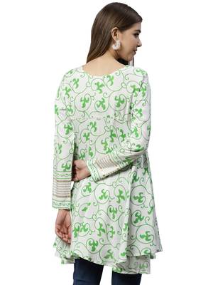Off-white printed polyester tunics 2