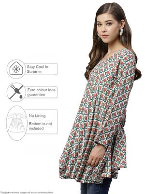 Multicolor printed polyester tunics 3