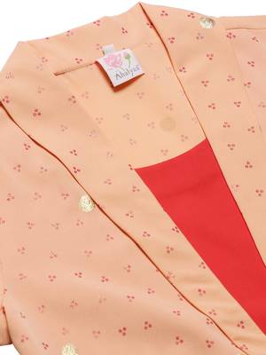 Peach printed crepe tunics 4