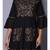 Black block print cotton kurta sets