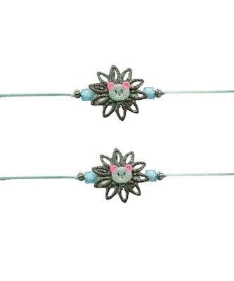 Blue Hello Kitty  Special Rakhi for Brother/ Kids- Set of 2 1