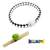 Magnetic Braided & Stone Studded Black & White Bracelet cum Rakhi For Brother
